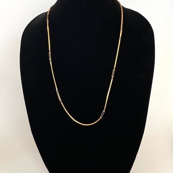 Necklace Jewelry Gold Tone 27” Long Chain - Picture 4 of 6